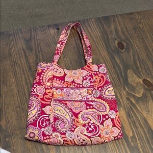 Vera Bradley Raspberry Fizz Quilted Large Shoulder Tote Bag